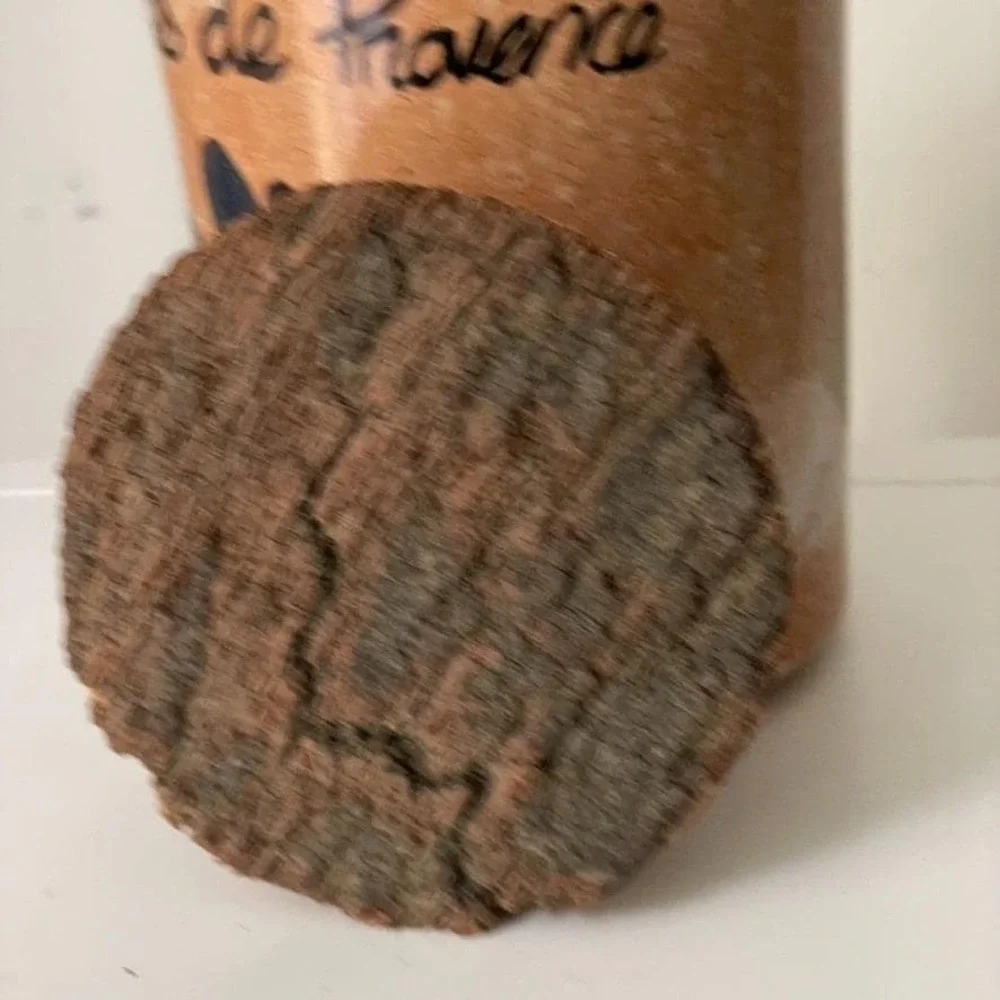 Vintage French Herbes de Provence Ceramic Canister Cork Lid Made in France